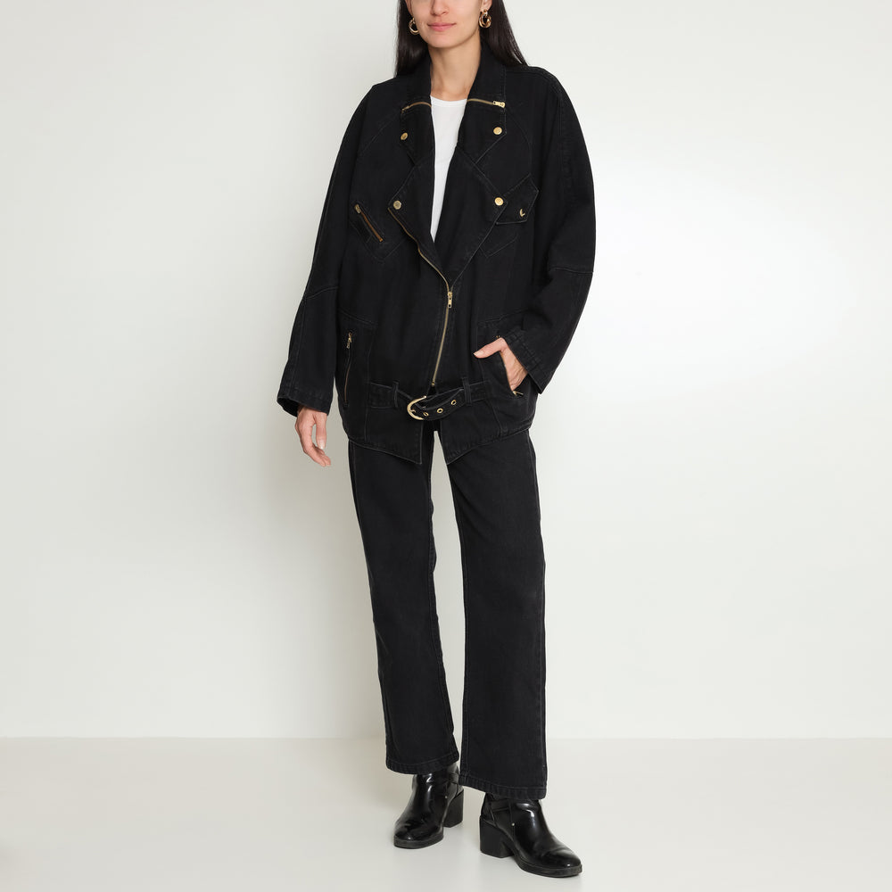JAQUETA OVERSIZED PERFECTO BLACK JEANS