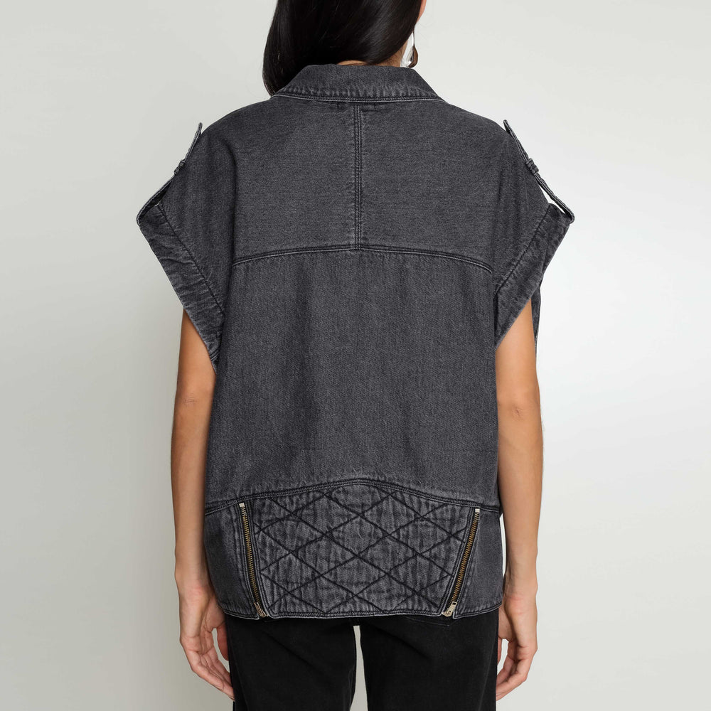 COLETE OVERSIZED PERFECTO ACID BLACK JEANS