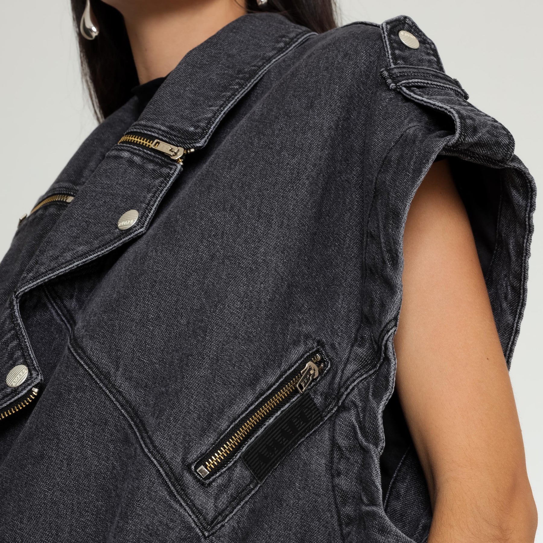 COLETE OVERSIZED PERFECTO ACID BLACK JEANS
