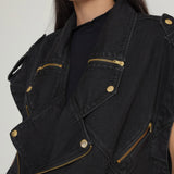 COLETE OVERSIZED PERFECTO BLACK JEANS