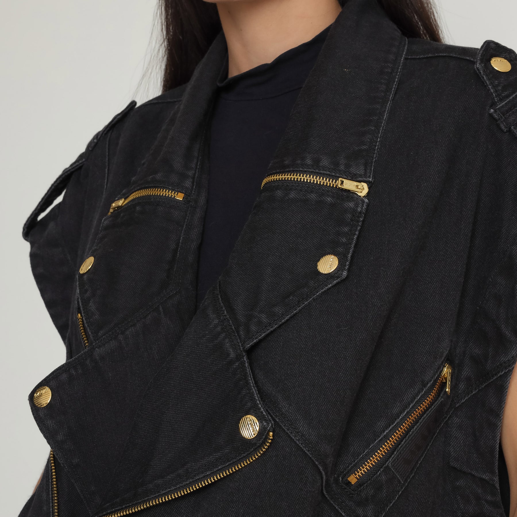 COLETE OVERSIZED PERFECTO BLACK JEANS