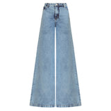 CALÇA SUPER WIDE LEG JEANS AZUL CLARO
