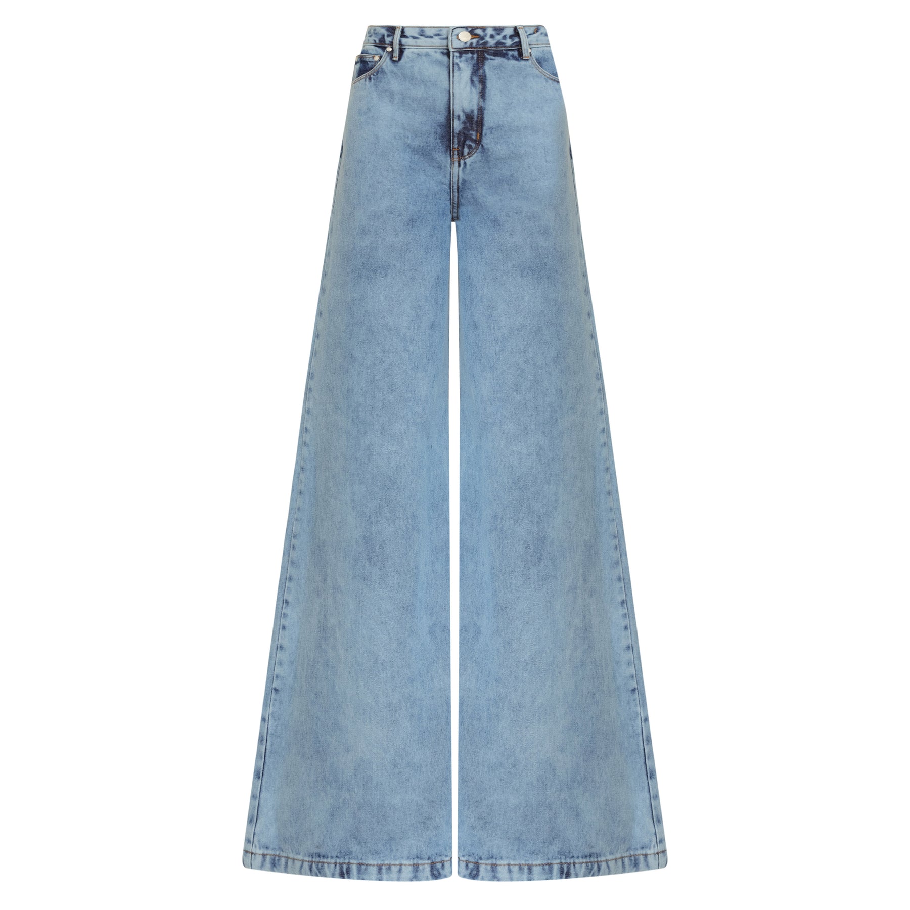 CALÇA SUPER WIDE LEG JEANS AZUL CLARO