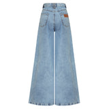 CALÇA SUPER WIDE LEG JEANS AZUL CLARO