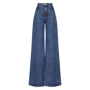 CALÇA SUPER WIDE LEG JEANS SKY INDIGO