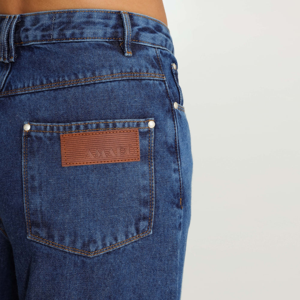 CALÇA SUPER WIDE LEG JEANS SKY INDIGO