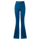 CALÇA BOCA DE SINO JEANS DELAVÊ