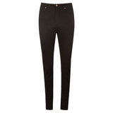 CALÇA SKINNY CINTURA ALTA SARJA PRETA