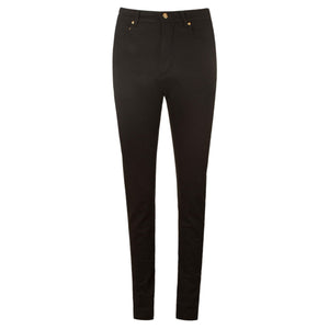 CALÇA SKINNY CINTURA ALTA SARJA PRETA