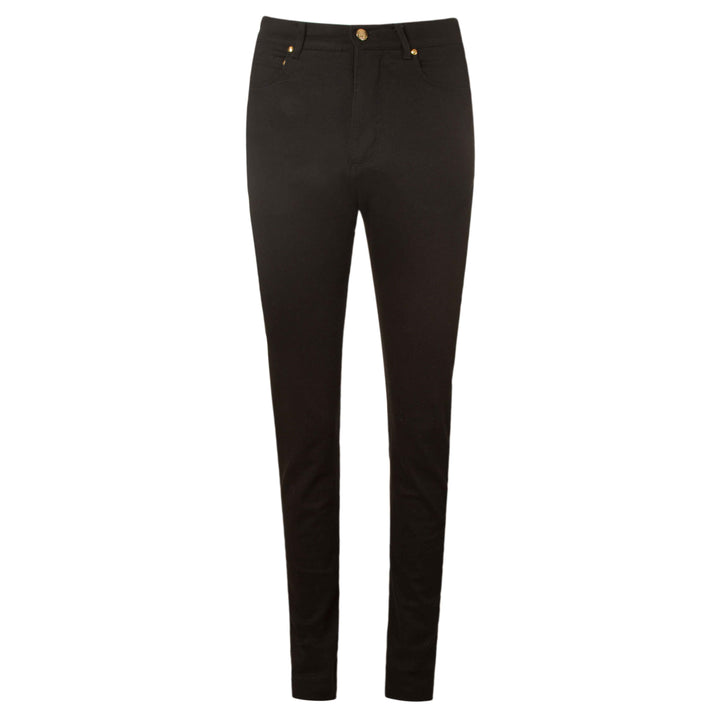 CALÇA SKINNY CINTURA ALTA SARJA PRETA