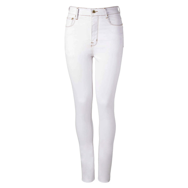 CALÇA SKINNY CINTURA ALTA SARJA BRANCA
